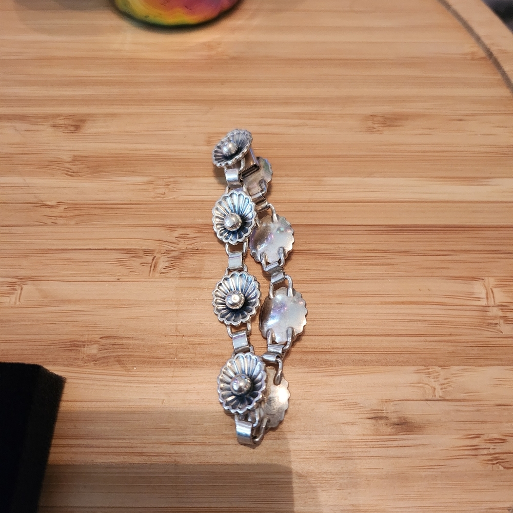 John L Denmark Sterling Silver Flower bracelet & earrings set - Picture 4 of 6